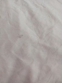 Stained sheets, also cigarette burns