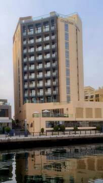 Hotel from other side of canal