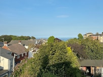 View from Number 29 across Shanklin towards the sea.