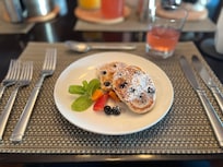 Blueberry and thyme pancakes
