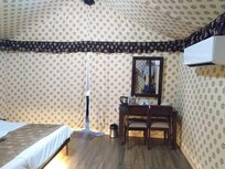 Inside the tent