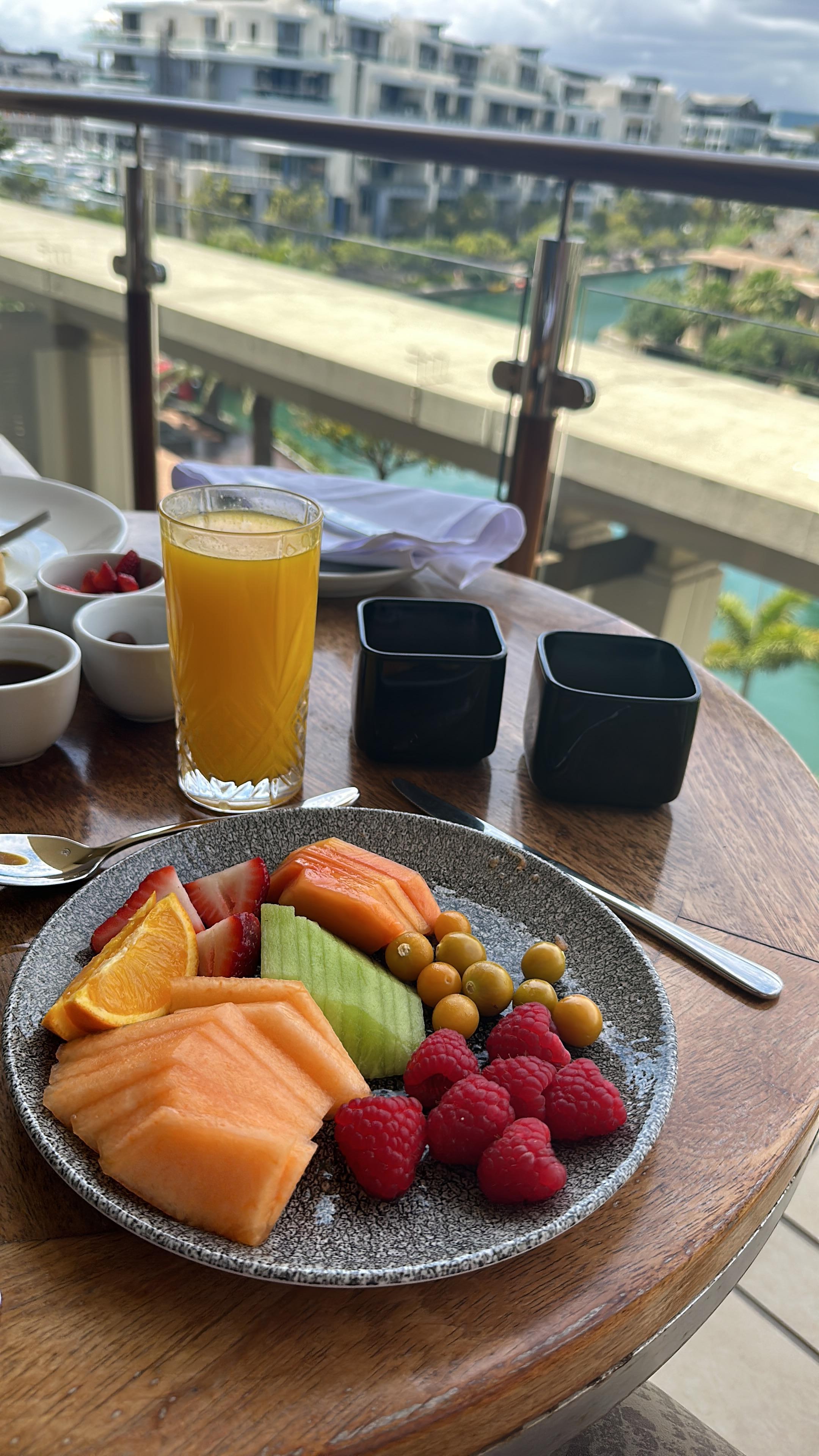 Breakfast on the balcony