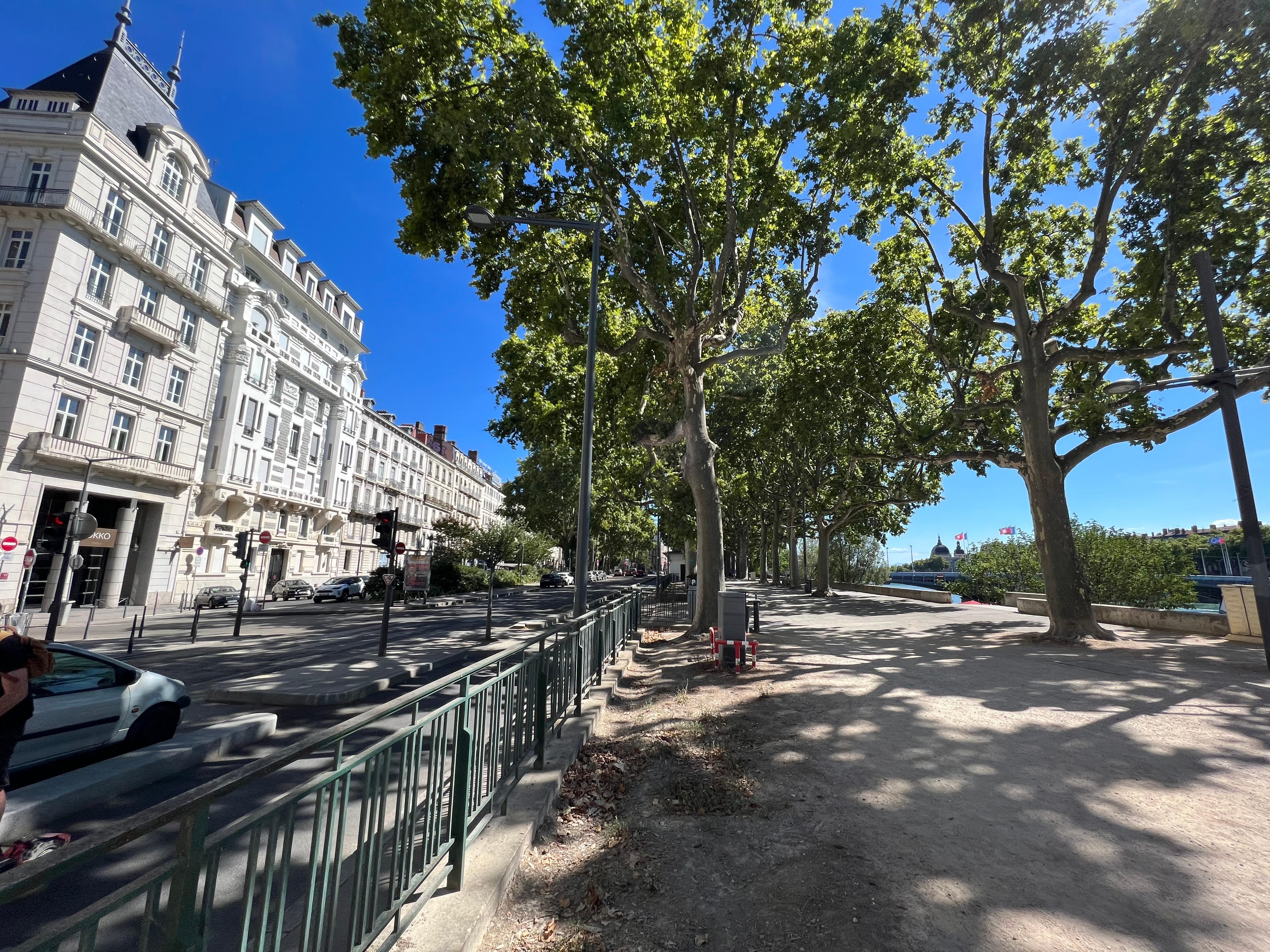 The hotel is right by the Rhône River