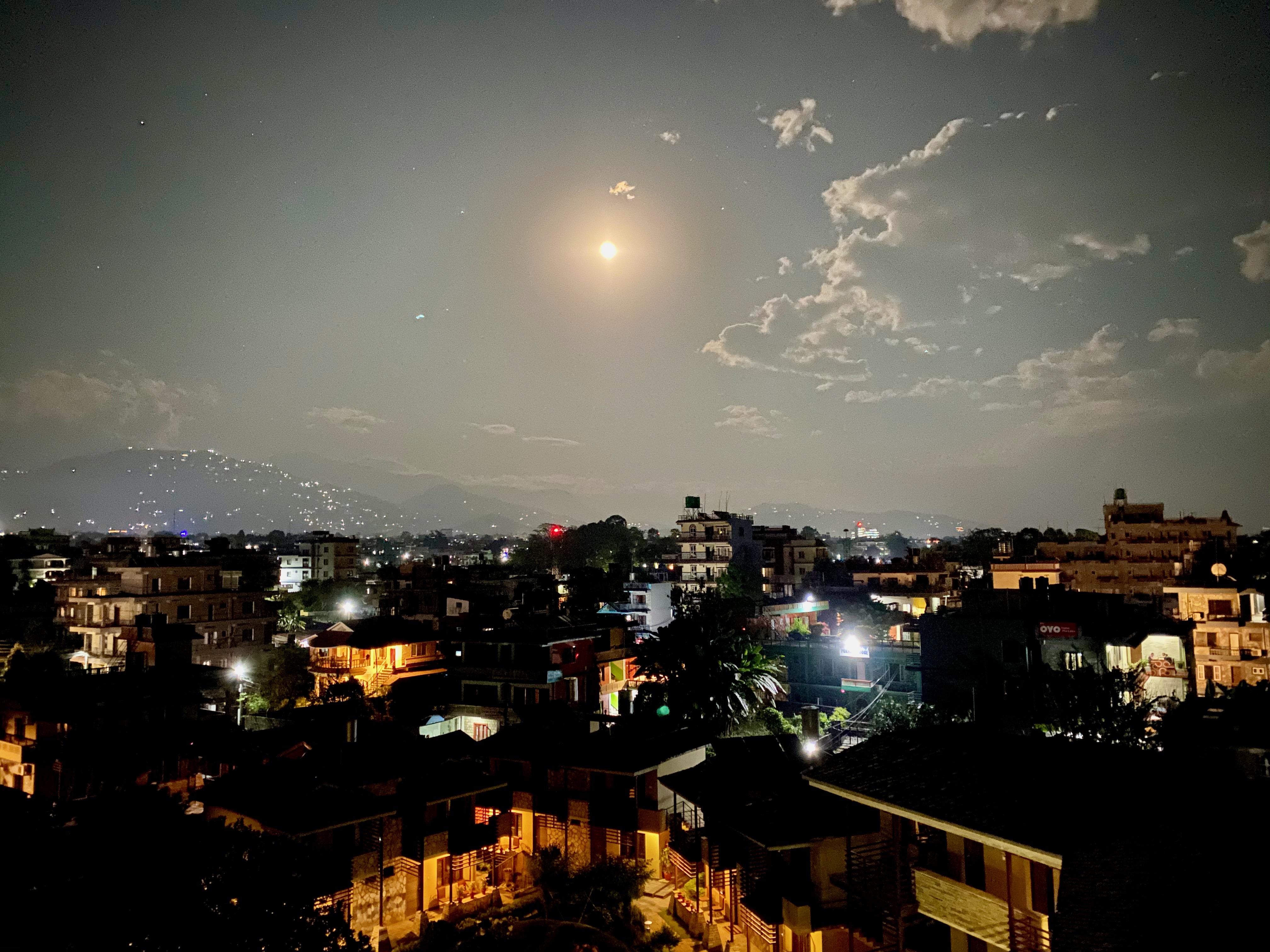 Full Moon view from the rooftop