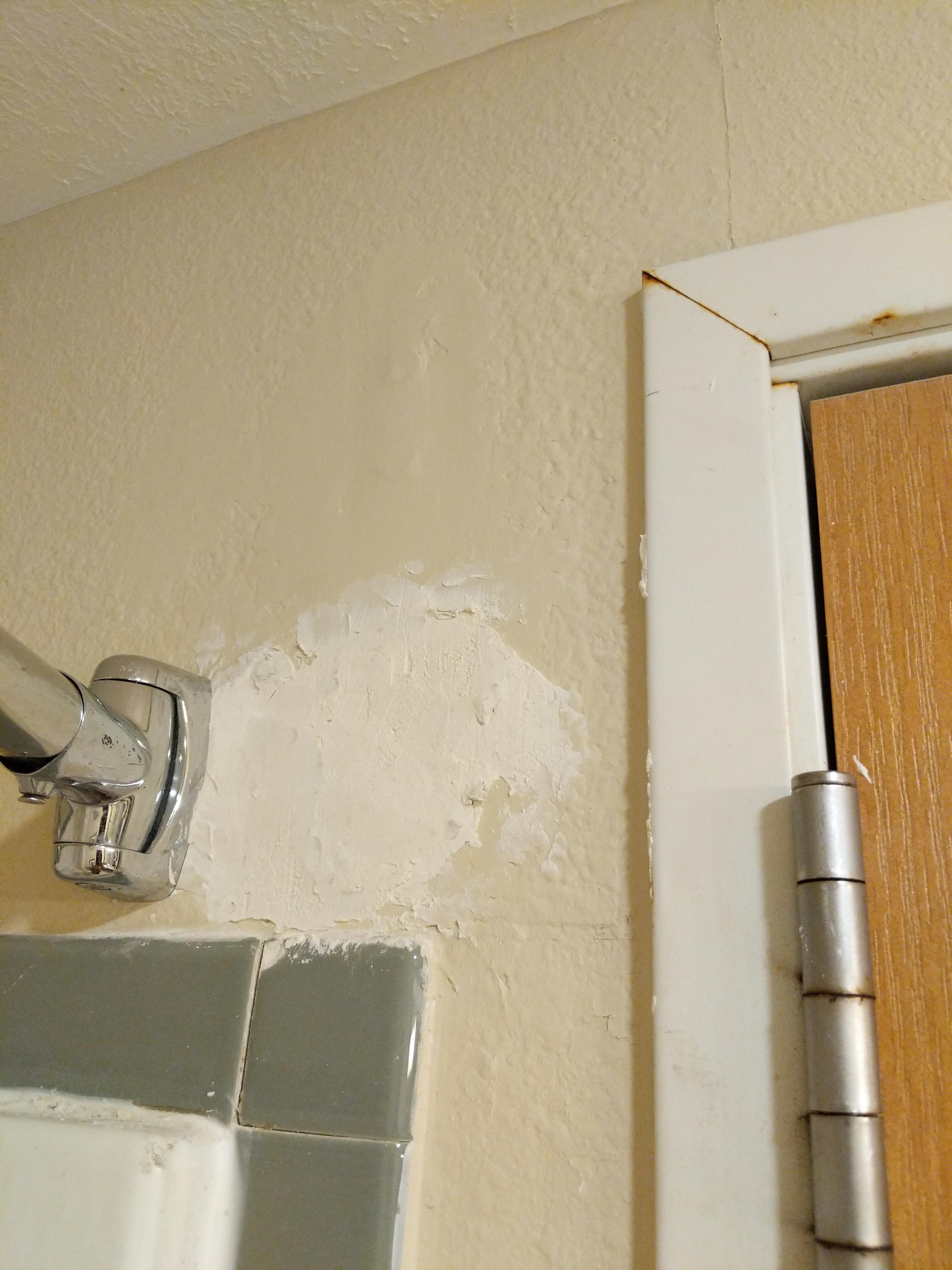 Repair not ever completed in bathroom