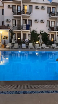 View of pool and hotel