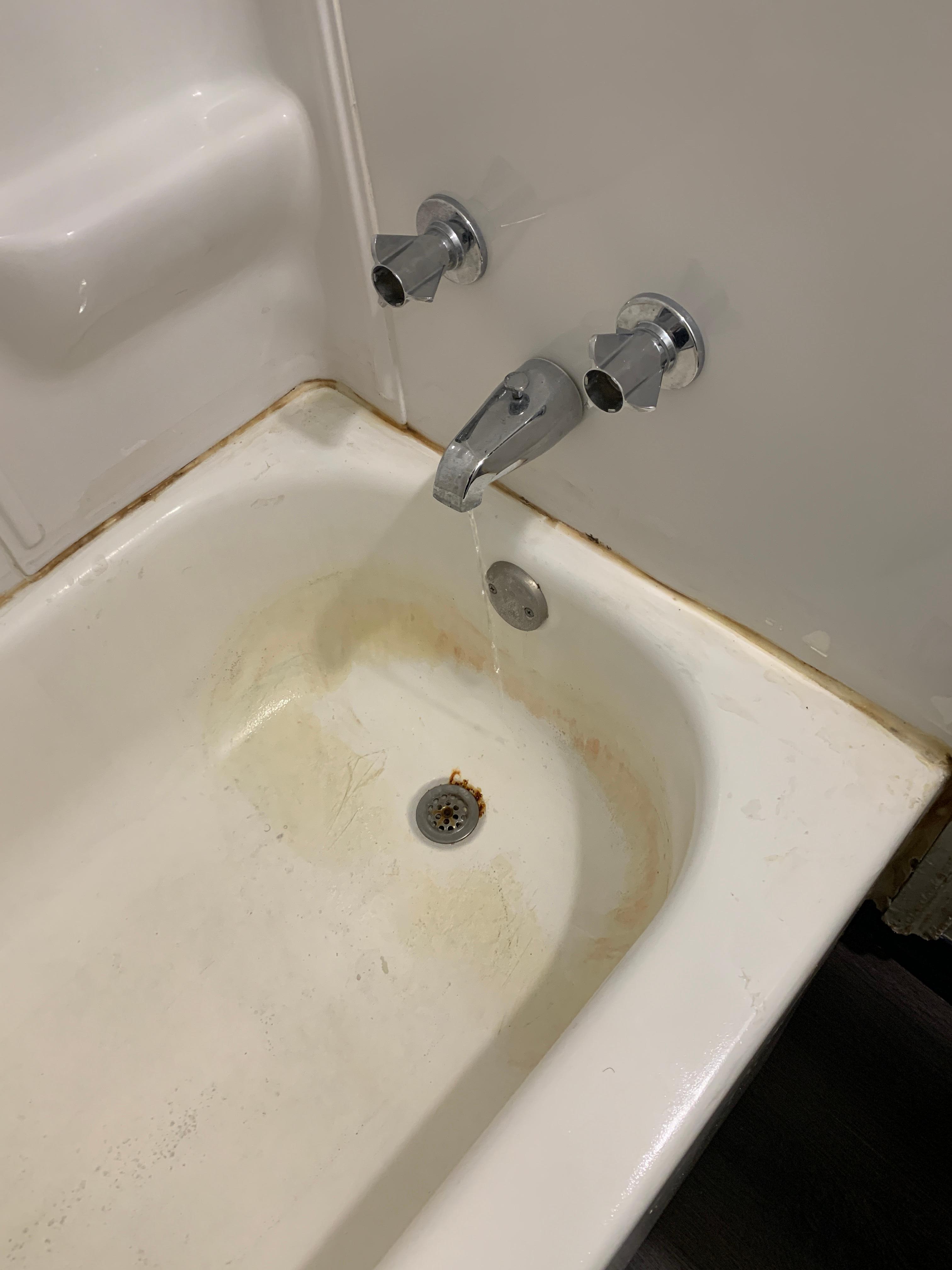 Leaking (actually it was running) bathtub