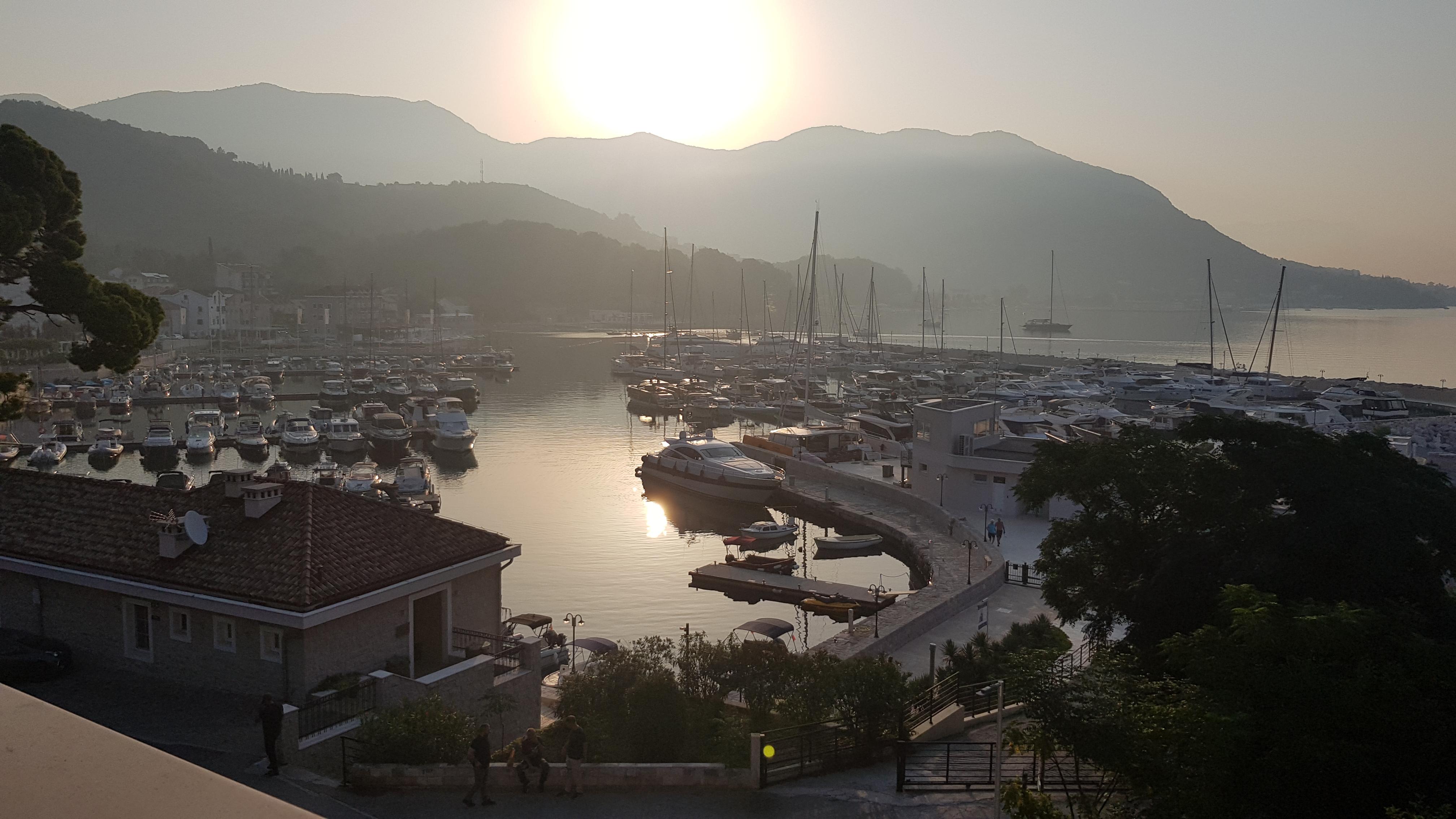 View from balcony at sunrise