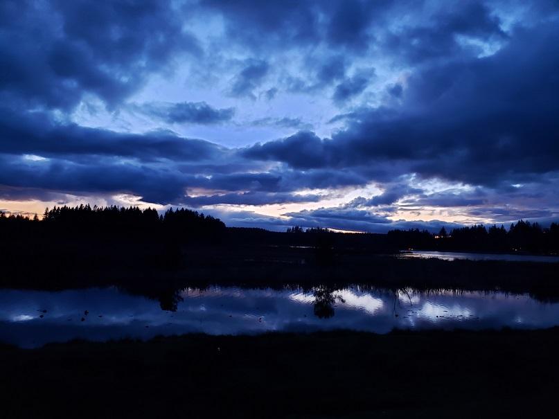 Spring sunset from cabin 86