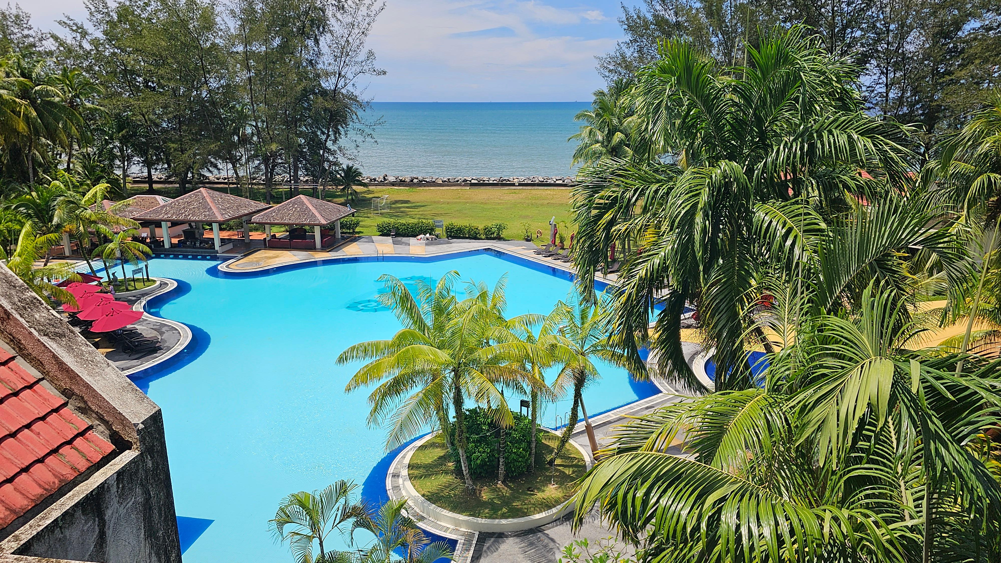 The pool and sea from 5th floor