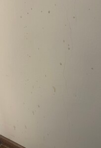 Pletter på væg i værelse