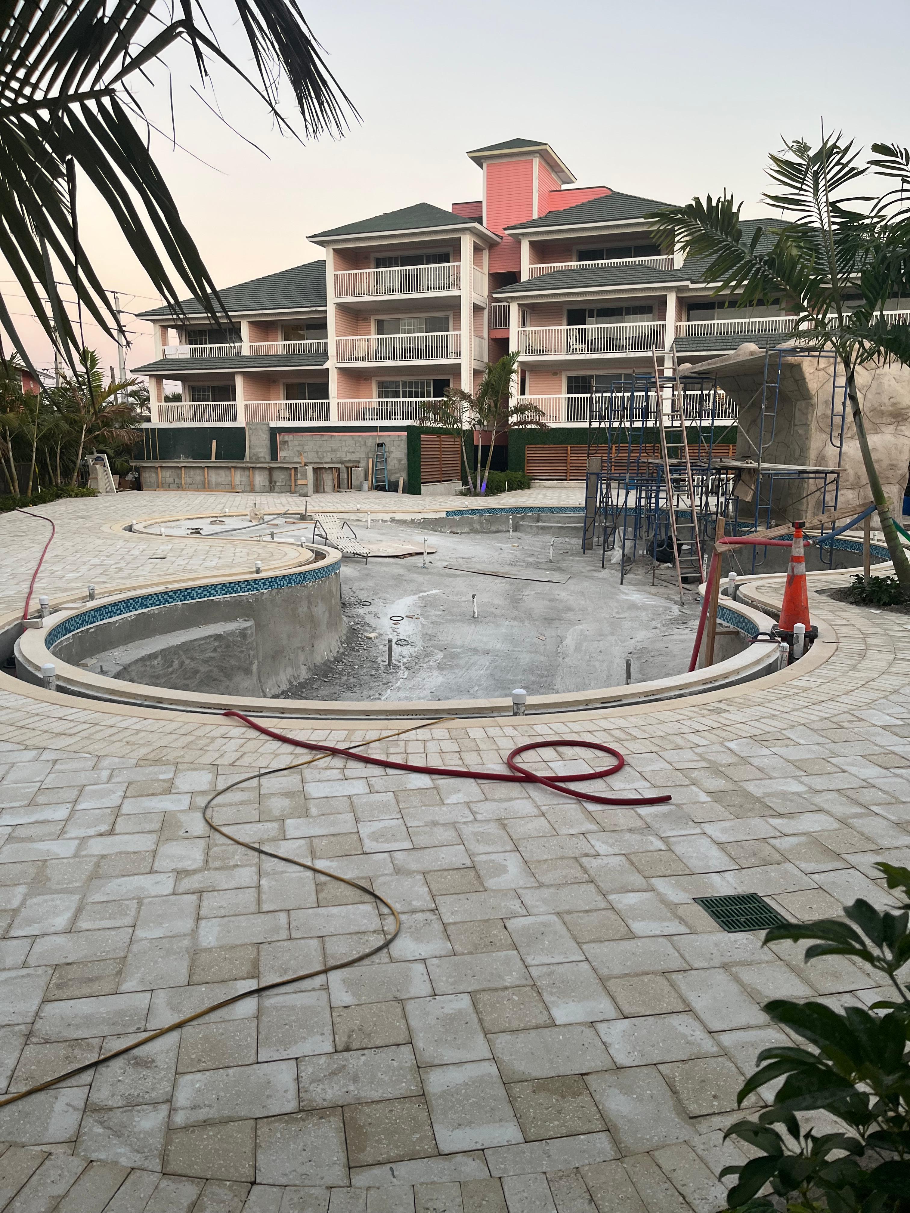 Unfinished pool. 