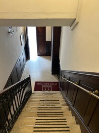 halfway up - that's the front door down there.