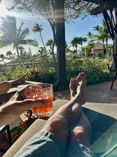 From the lanai.