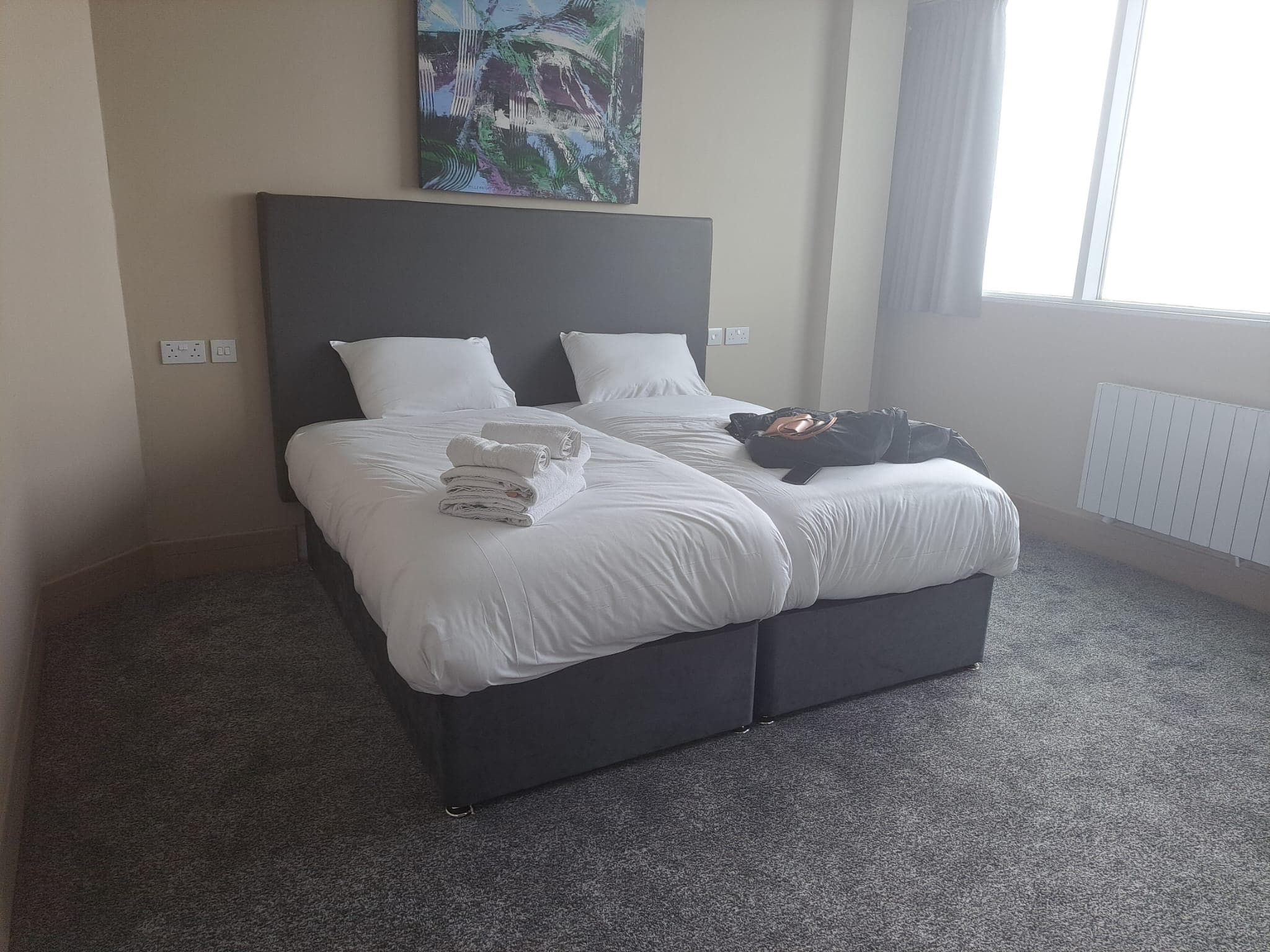 Very basic room despite booking deluxe. Uncomfortable beds with crater sized dips!