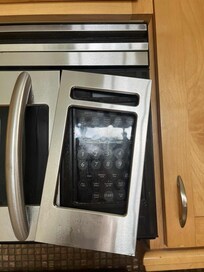 Microwave panel came unglued.