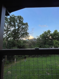 Back elevated porch.