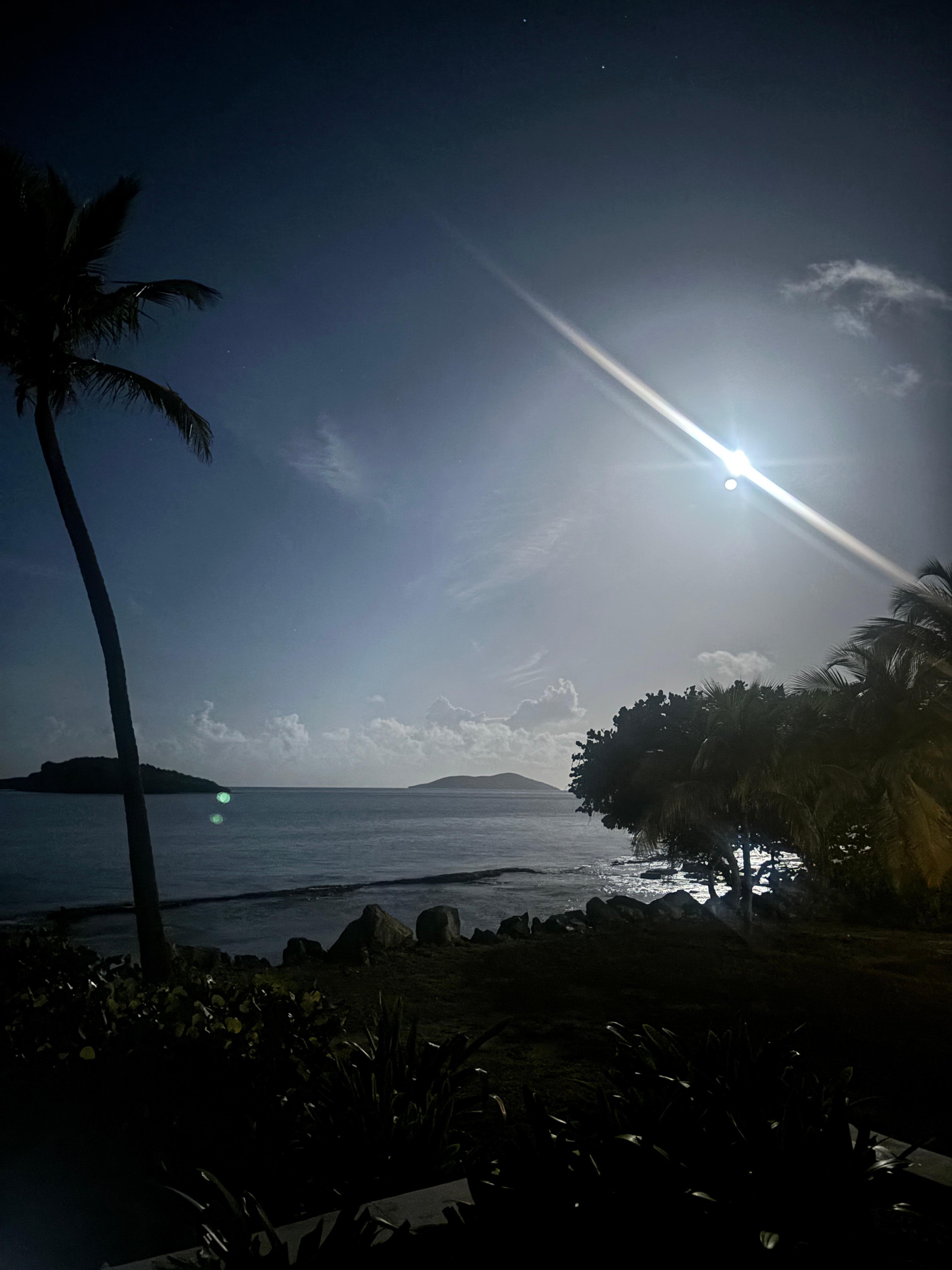 Watching the Moonrise on my patio