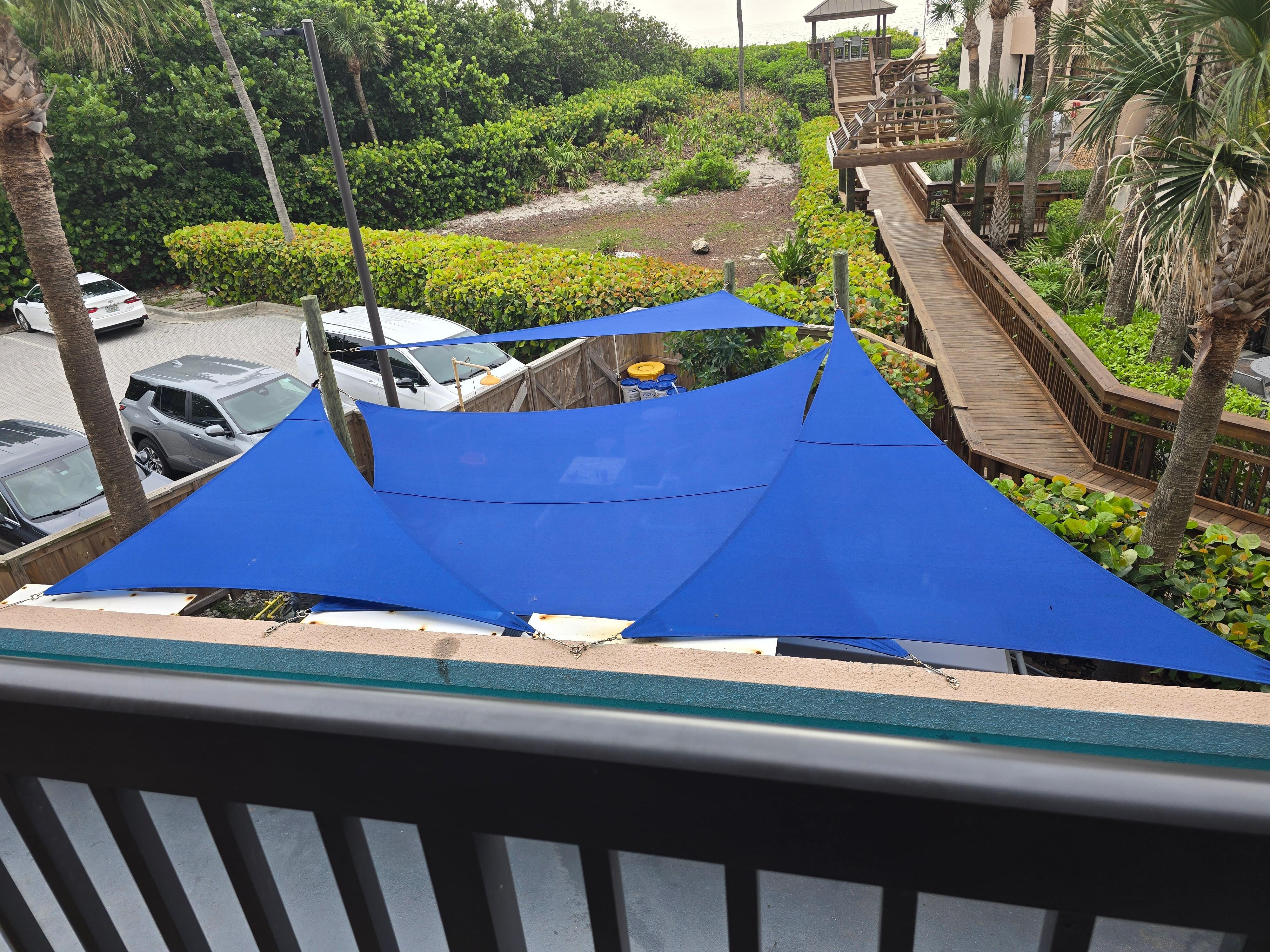 Pool pumps directly below our room