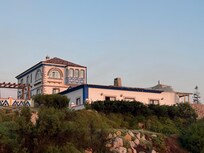 View of the hotel from the walking path