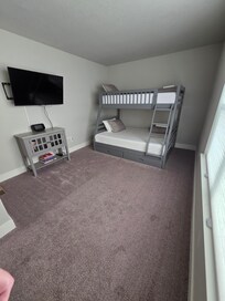 Fun bedroom with gaming system