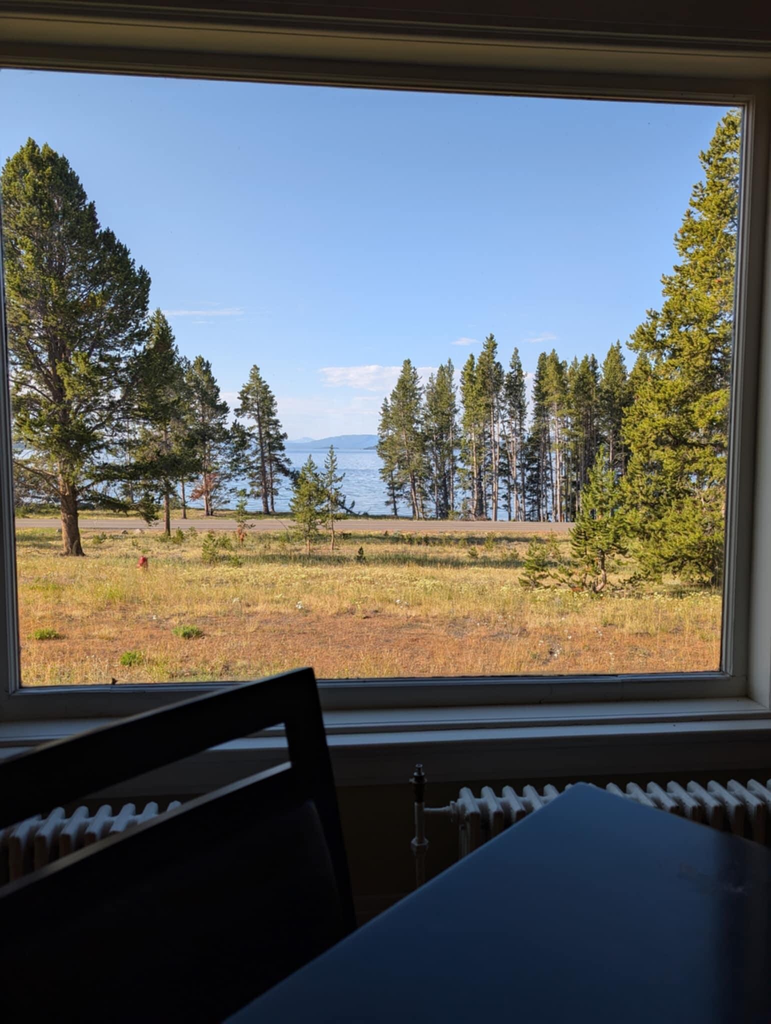 Outside the dining room window for breakfast.