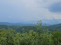 Mountain view after rain storm