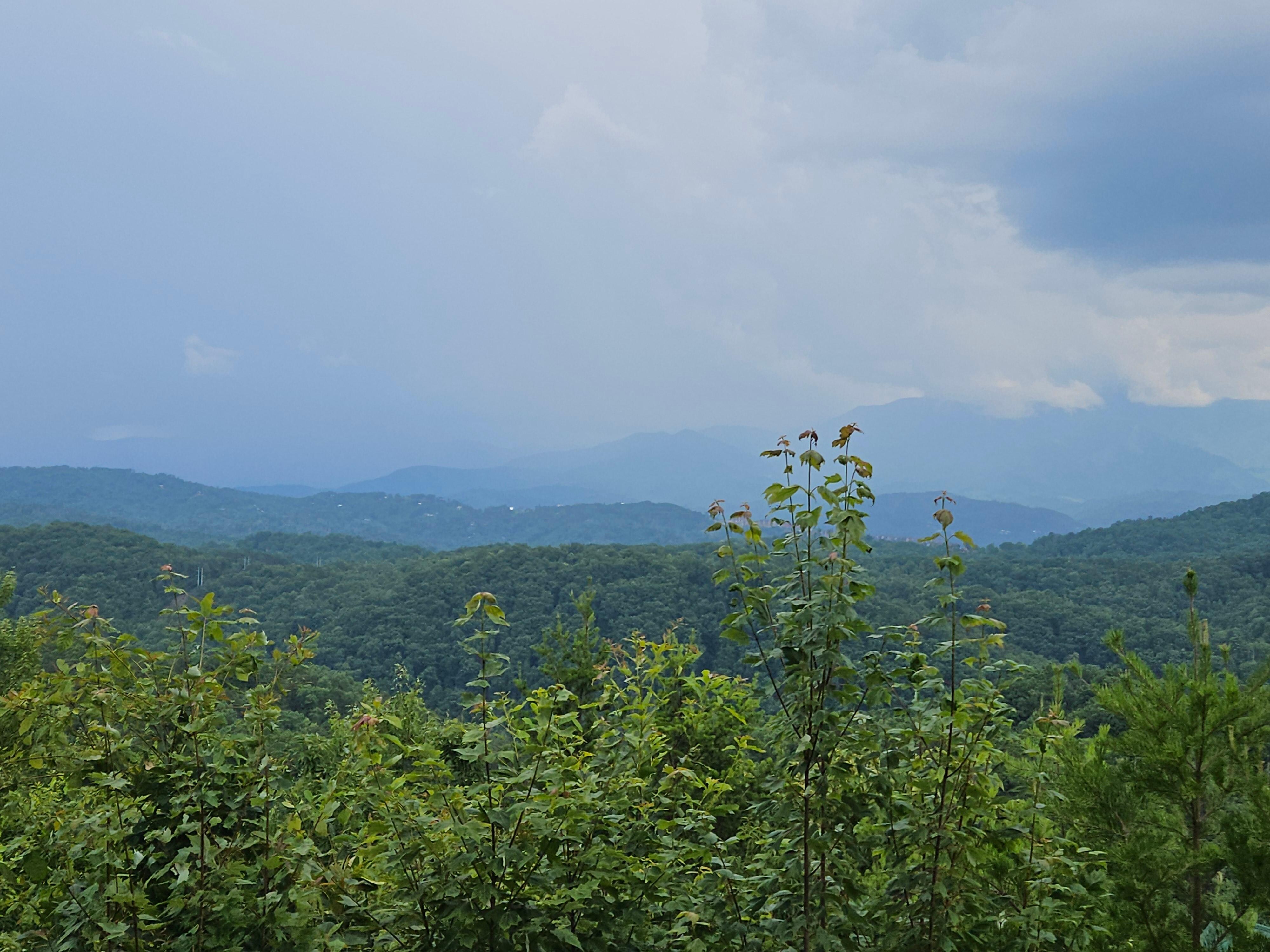 Mountain view after rain storm