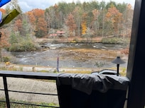 Great view of the river from the porch.