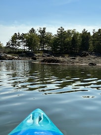 Kayaking Robinhood Cove.