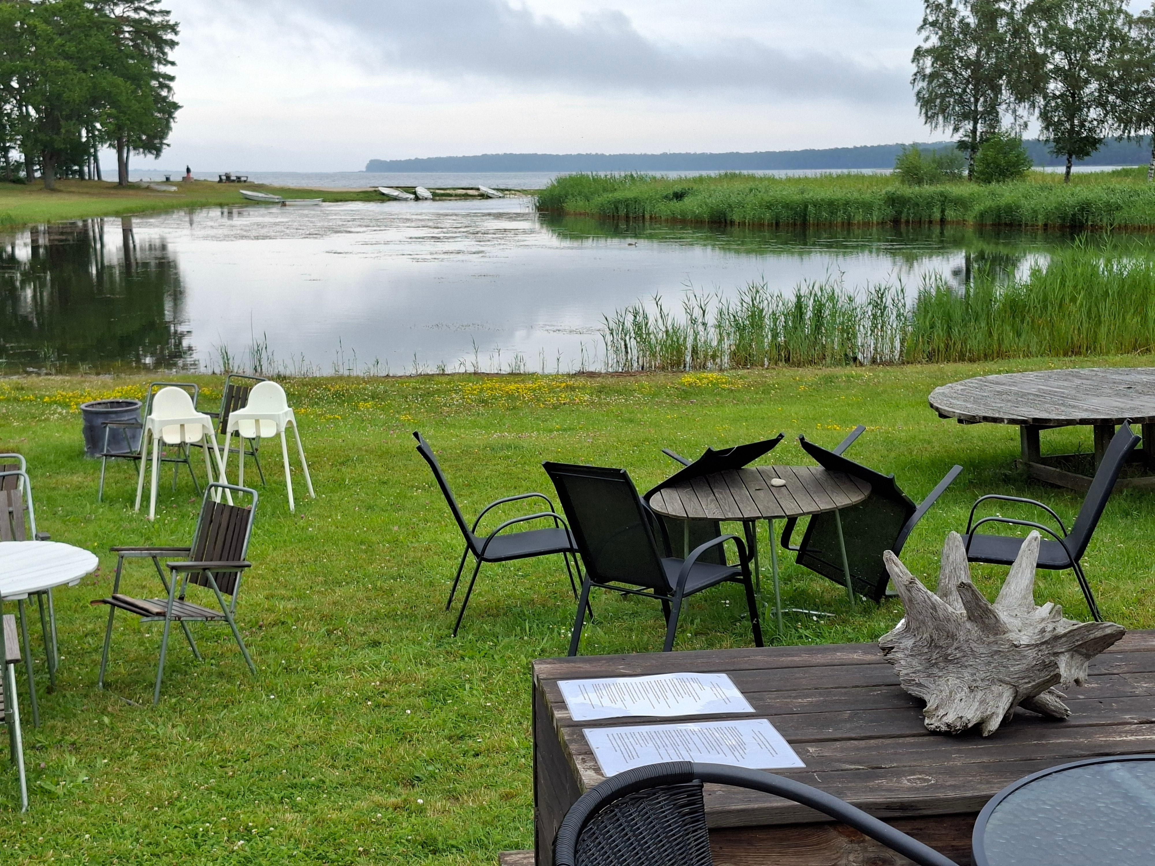 Fin utsikt till frukosten eller lunchen. 