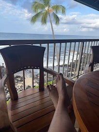 Relaxing on lanai