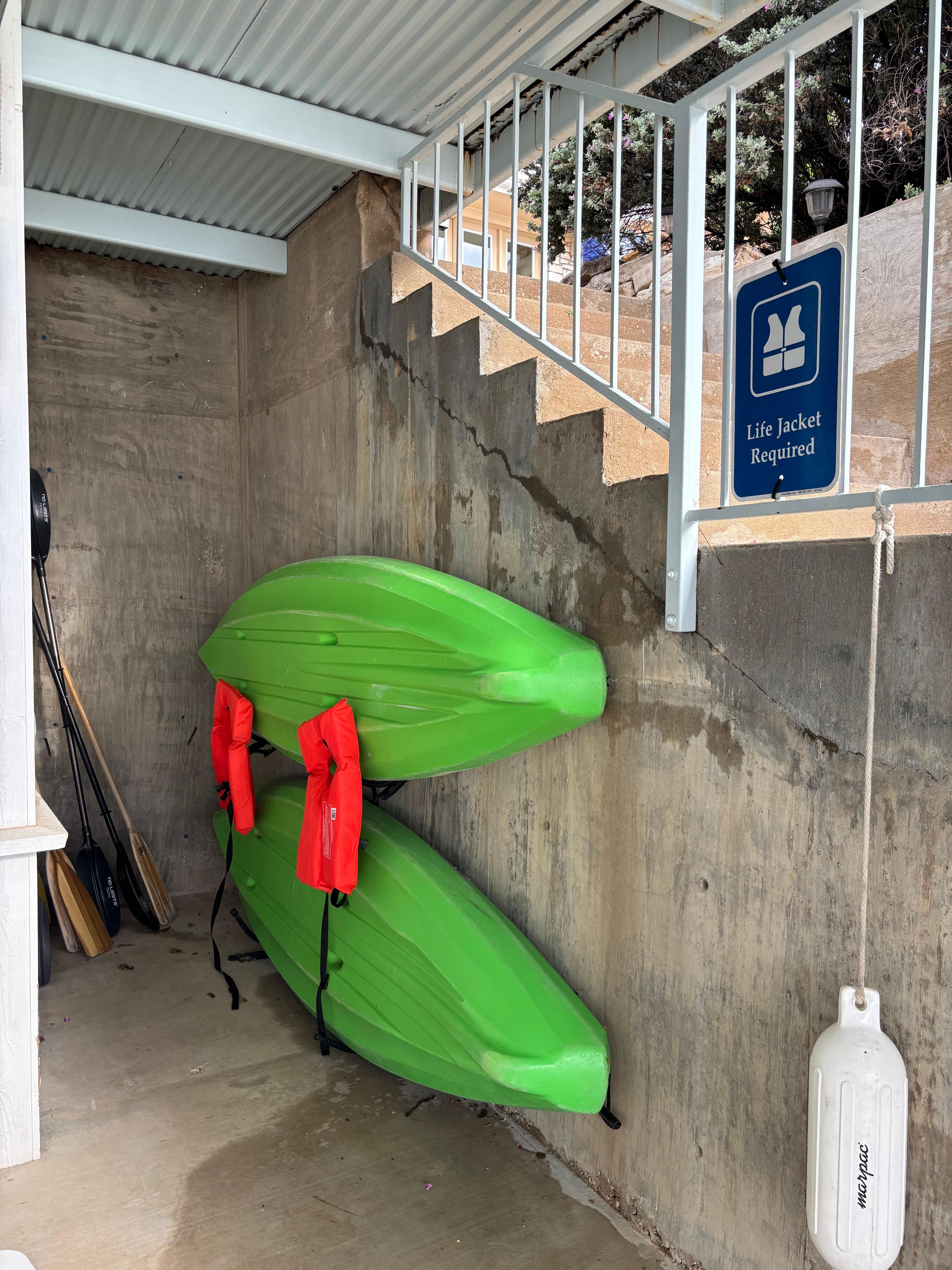 The 2 life jackets available for use 