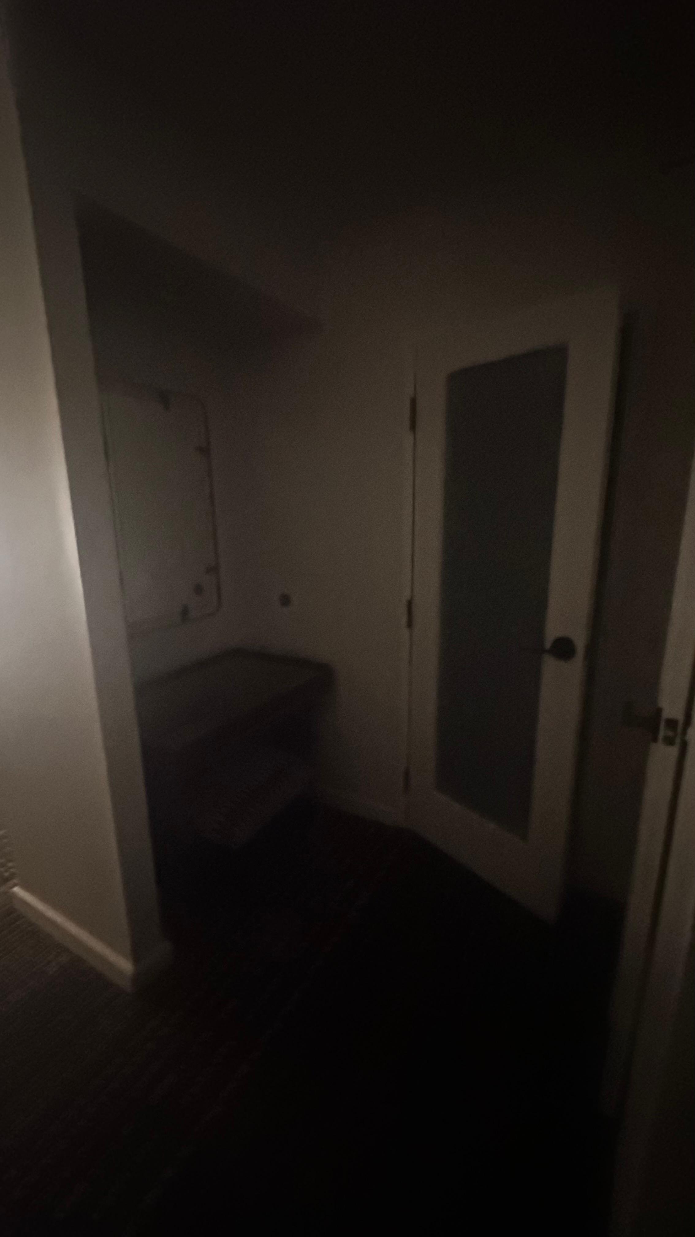 Looking into the bathroom area 