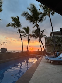 Sunset view by the pool