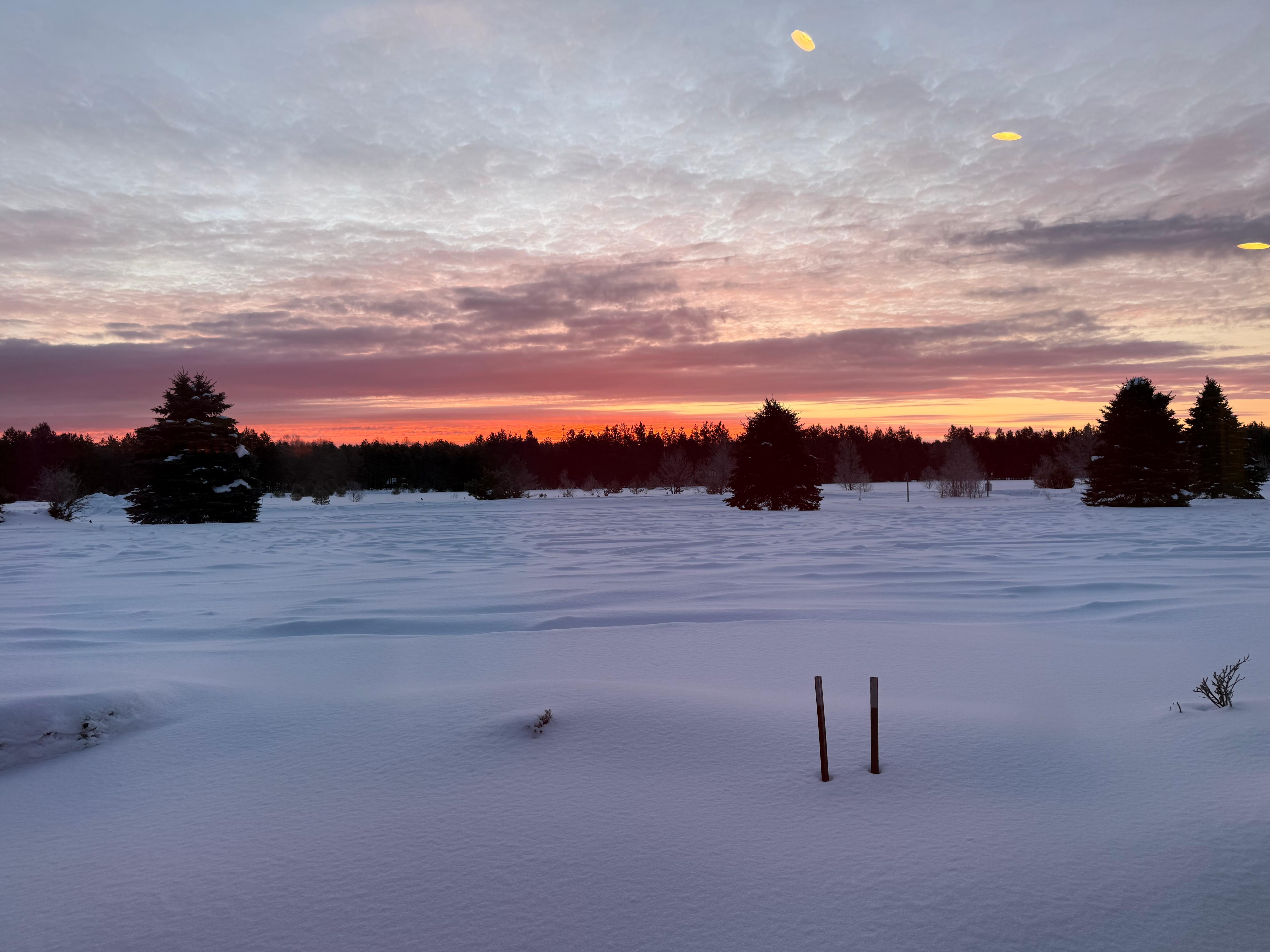 Gorgeous sunrise view out the front window