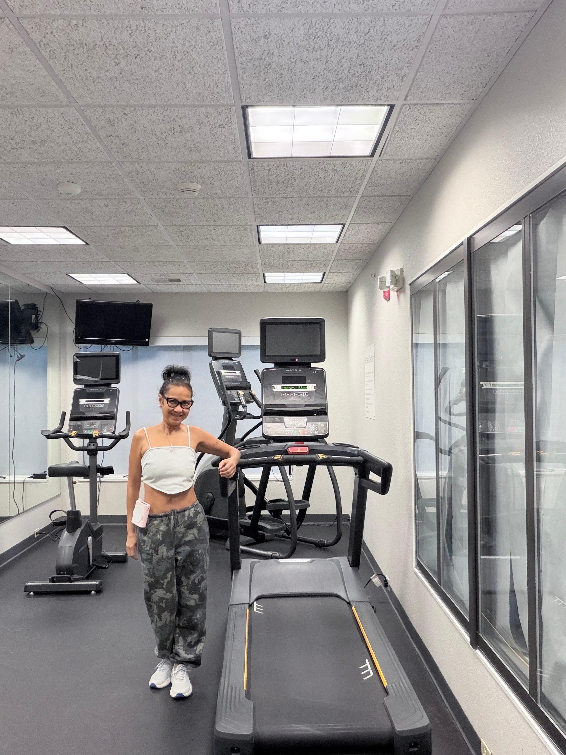 The gym is very convenient because it is open 24 hours 