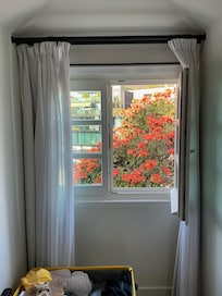 View from the front window of room 'T'