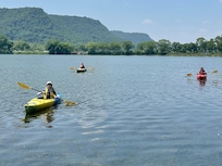 Boat rentals at the lake nearby