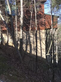 Floor windows with no covering