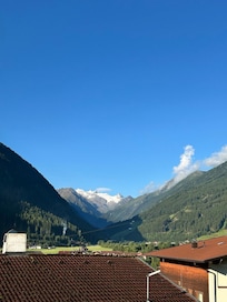 View of the glacier from the balcony
