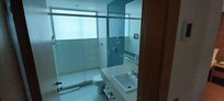 Large bathroom with shower