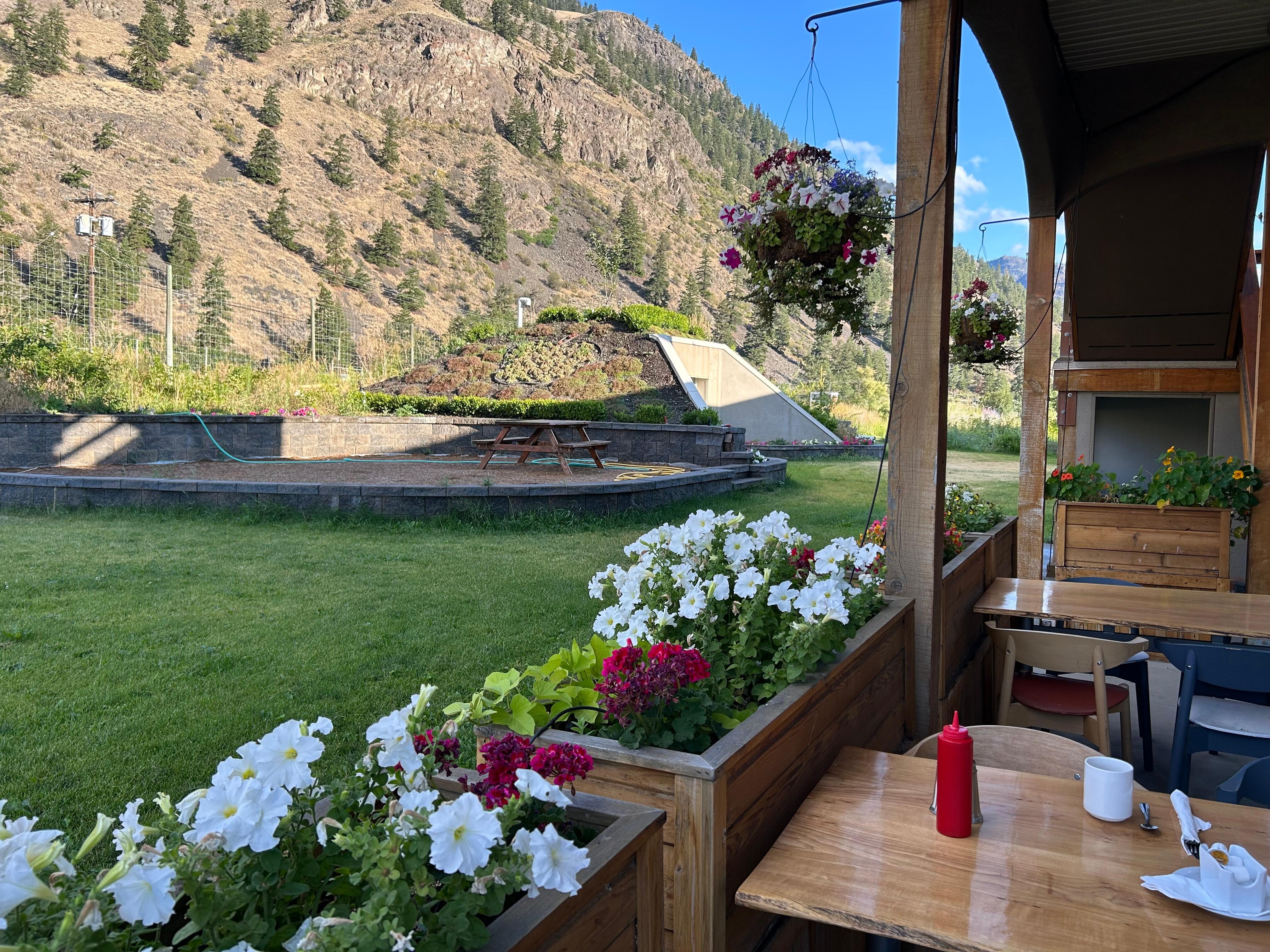 View from cafe patio