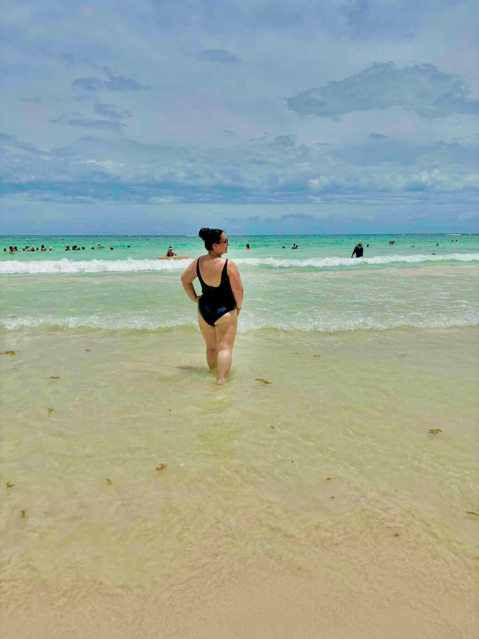 At the beach resort