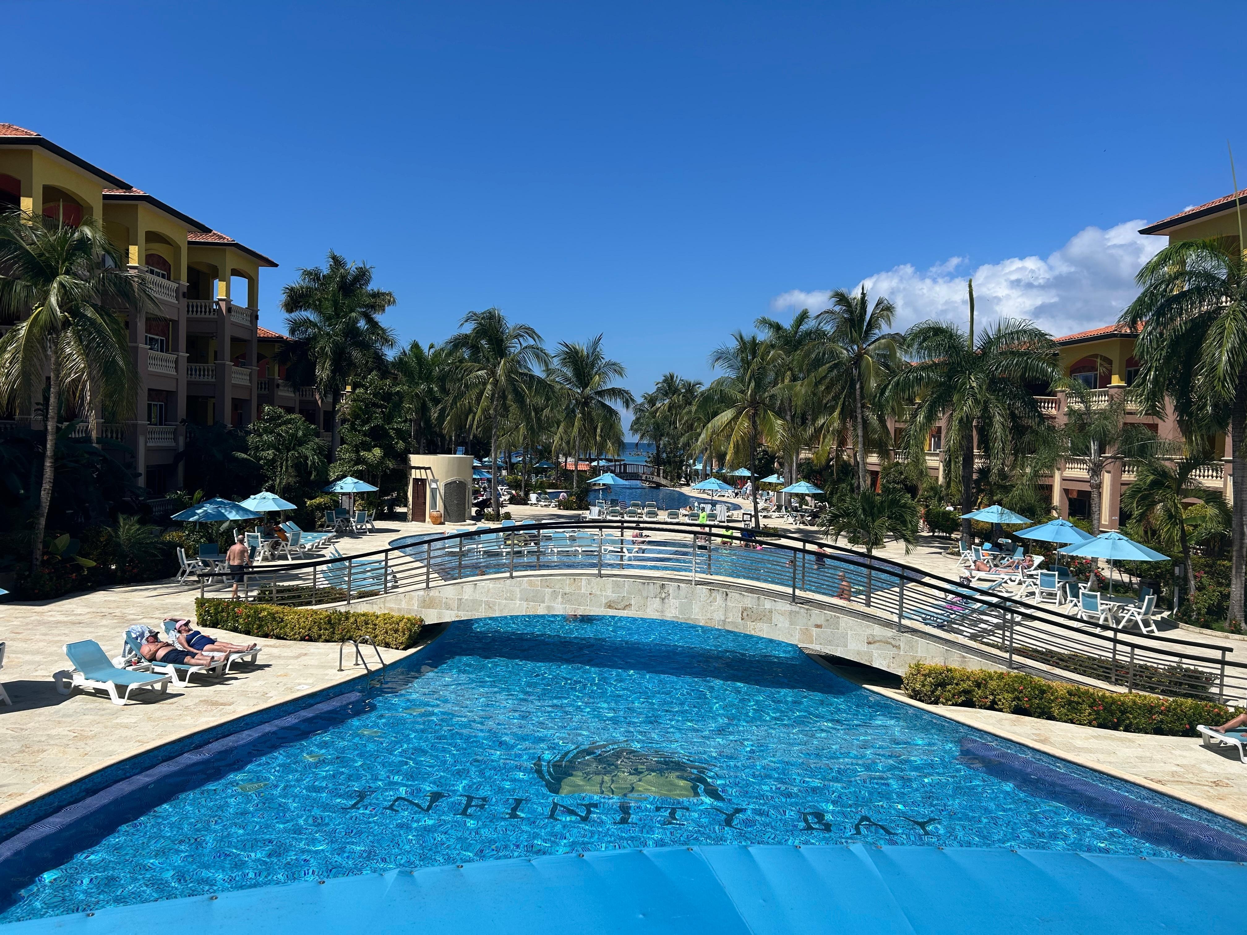 View of the resort towards the beach 