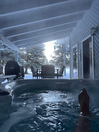 Morning hot tub