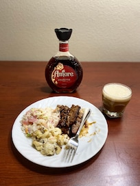 It was a good quick breakfast that and I had a little liquor with my coffee.lol