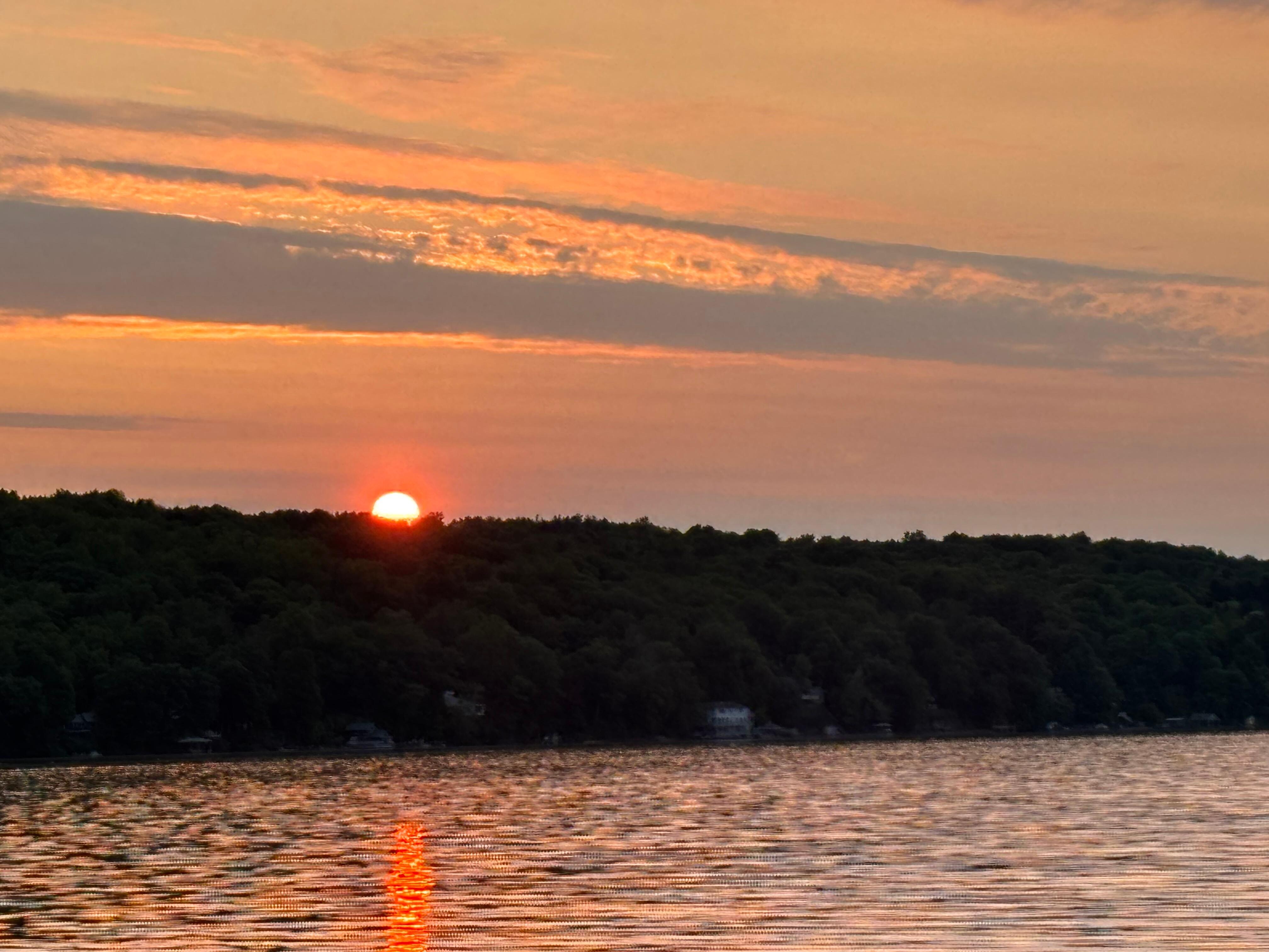 Sunset on the boat ride ! 
