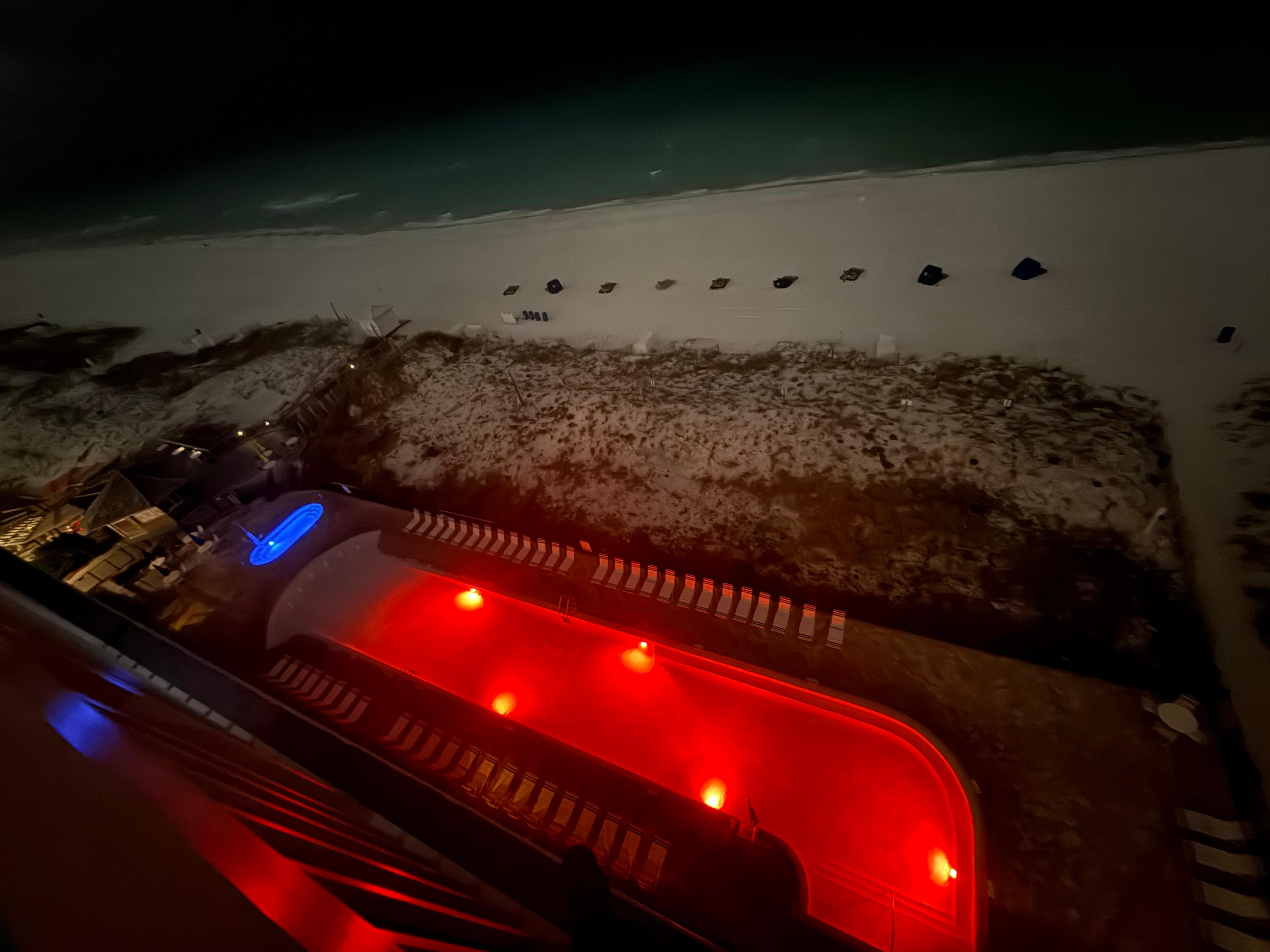 Nighttime view from balcony