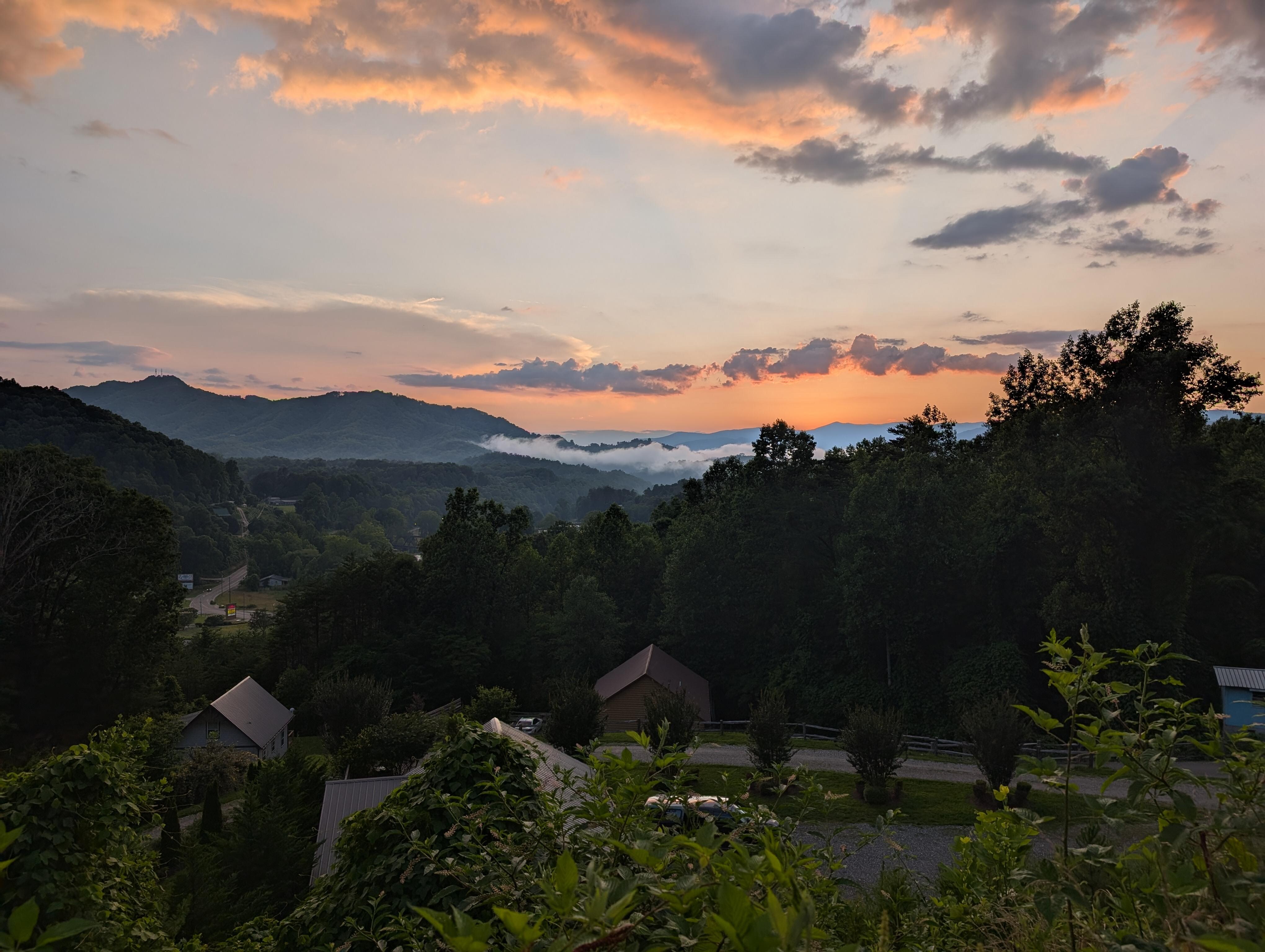 Sunset from the porch. 